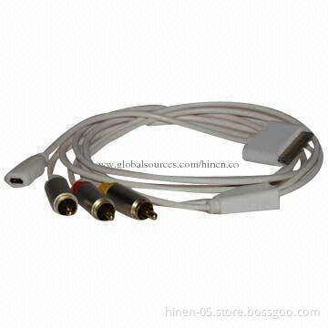 Dock Connector to Component AV Cable with USB, Connects Your Apple Devices